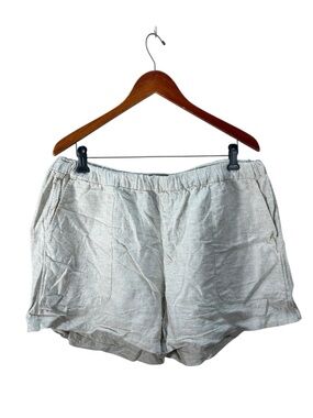Banana Republic Tan Linen Pull On Shorts Size Large